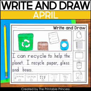 Spring Writing Pages for Kindergarten