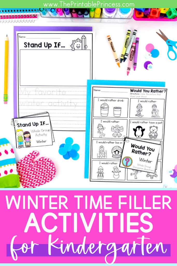 winter time filler games for kindergarten