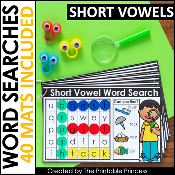 Word Searches | Short Vowel Activities