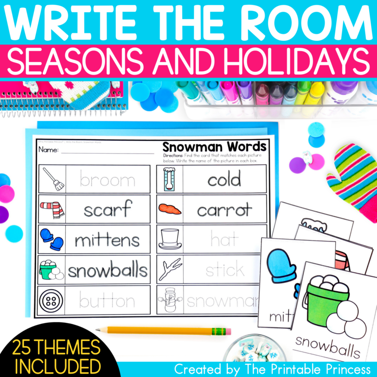 Write the Room Seasons and Holidays {25 Activities Included}