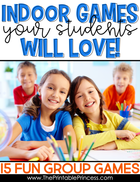 Some days the weather just doesn't cooperate for recess. It can be either too dreary or cold, or even too hot for kids to go outside and get much needed recess time. But just because the weather isn't cooperating doesn't mean your students don't need time to take a break and play. They just need some indoor recess games! Check out these 15 ideas for fun indoor games for kids. These indoor games are perfect for a large group of kindergarten and first grade students. Some days the weather just doesn't cooperate for recess. It can be either too dreary or cold, or even too hot for kids to go outside and get much needed recess time. But just because the weather isn't cooperating doesn't mean your students don't need time to take a break and play. They just need some indoor recess games! Check out these 15 ideas for fun indoor games for kids. These indoor games are perfect for a large group of kindergarten and first grade students.