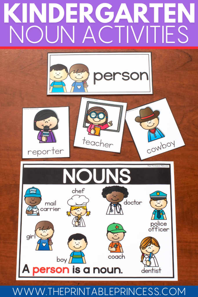 Nouns Anchor Charts and Picture Cards